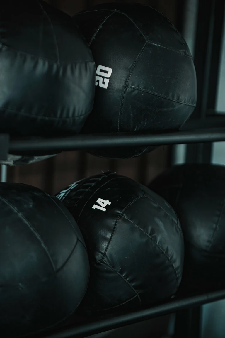 Background image of a medicine balls